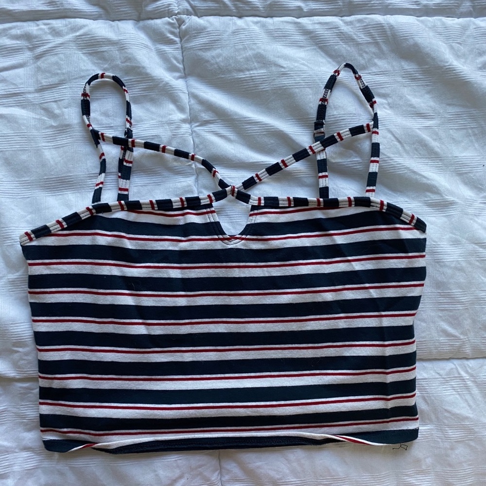 AE red, white & blue top